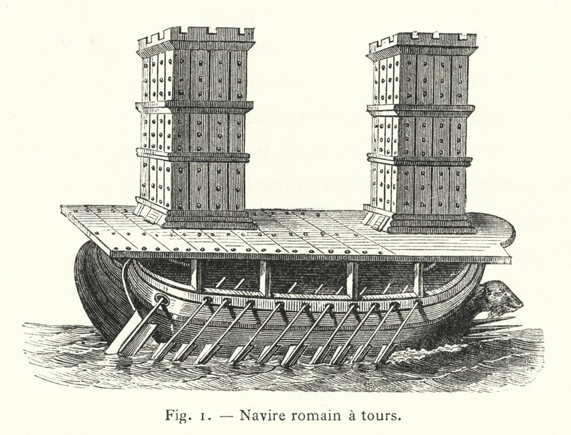 Navire romain a tours de French School