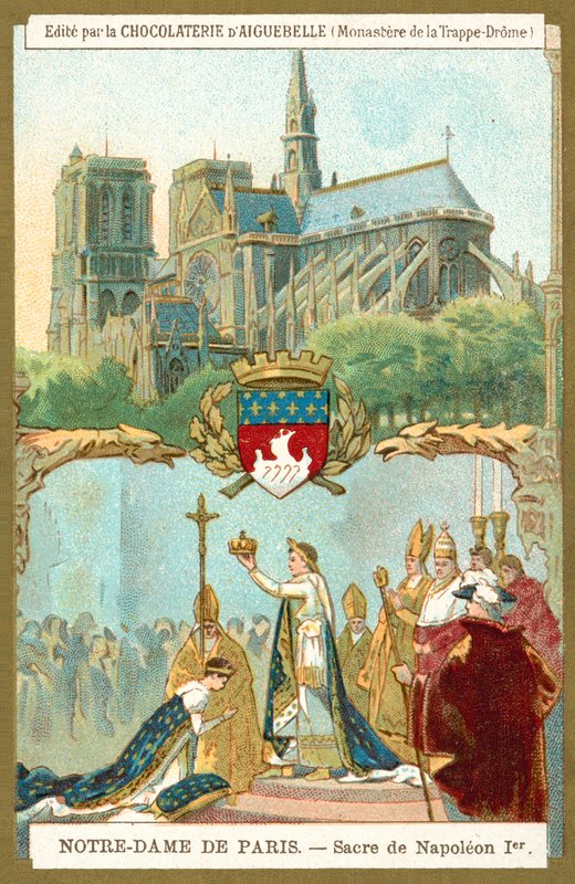 Notre Dame de París y la coronación de Napoleón I como emperador de Francia de French School