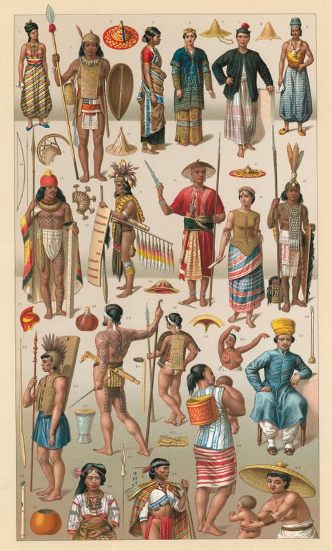 Traje de Oceanía de French School