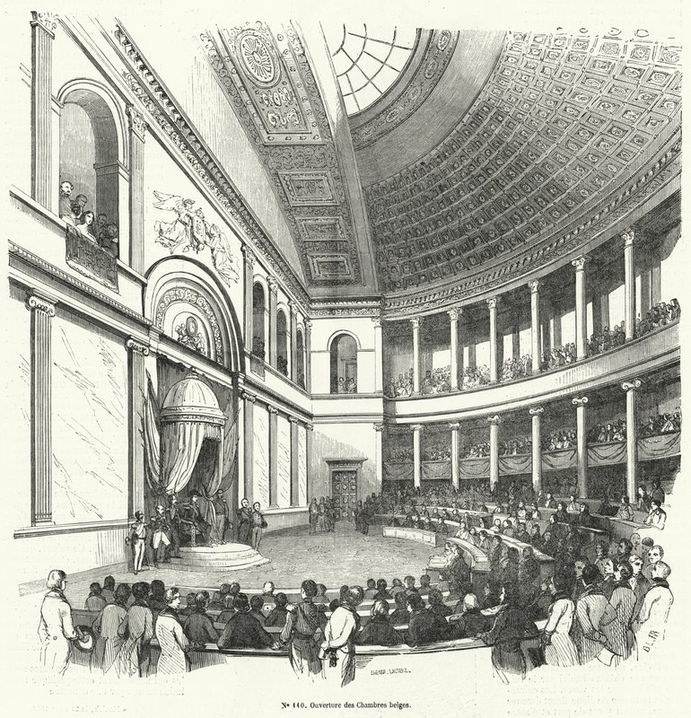 Apertura de la Cámara de Representantes, la cámara baja del parlamento belga de French School
