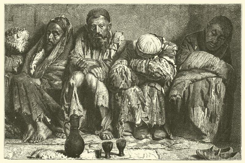 Adictos al opio (grabado) de French School