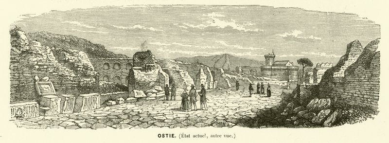Ostia, puerto marítimo de la antigua Roma, Italia de French School