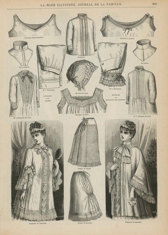 Página de La Mode Illustrée, 1885 de French School