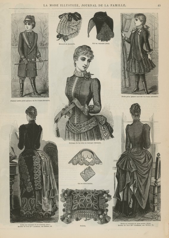 Página de La Mode Illustrée, 1885 de French School