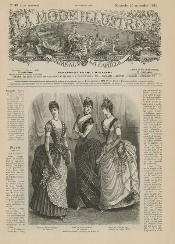 Página de La Mode Illustrée, 1885 de French School