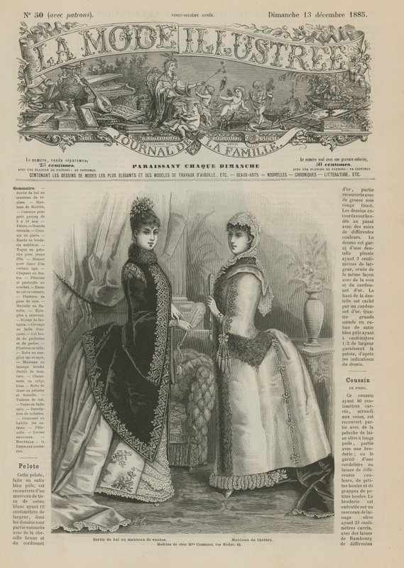 Página de La Mode Illustrée, 1885 de French School