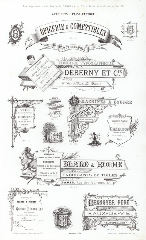 Página de Vignettes Typographiques de French School