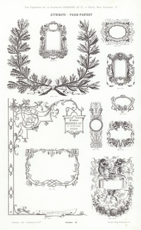 Página de Vignettes Typographiques de French School