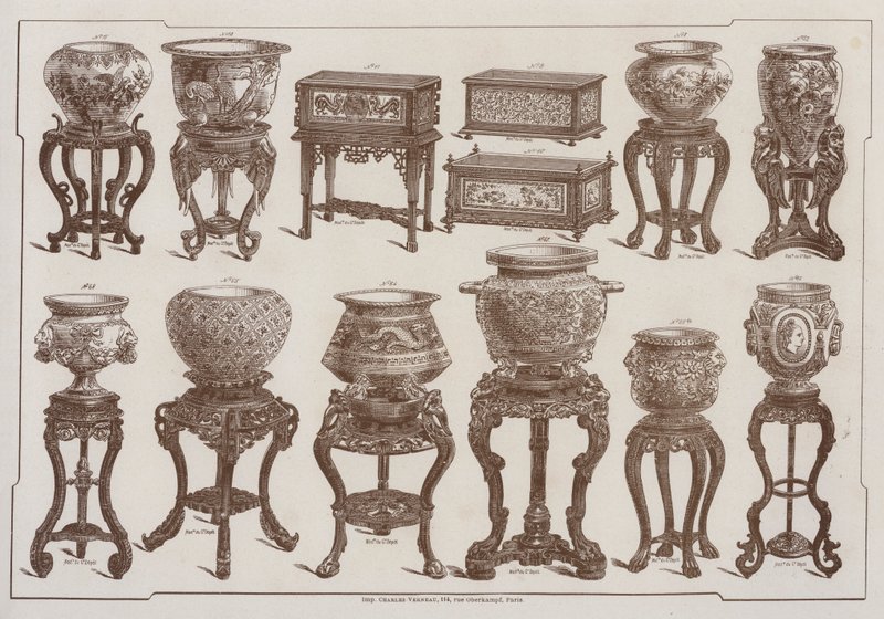 Página del catálogo del Gran Depósito de Porcelanas, Faiences y Cristalería de French School