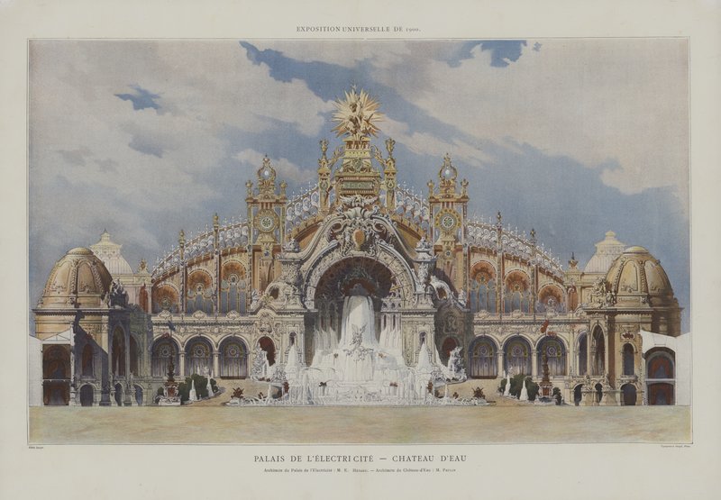 Palacio de la Electricidad y Castillo del Agua, Exposición Universal 1900, París de French School