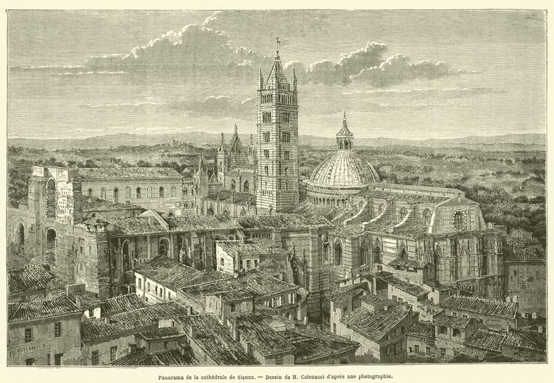 Panorama de la catedral de Siena de French School