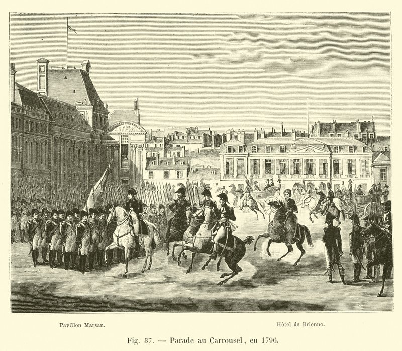 Desfile en el Carrusel, en 1796 de French School
