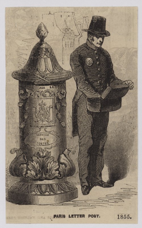 Carta postal de París, 1855 de French School