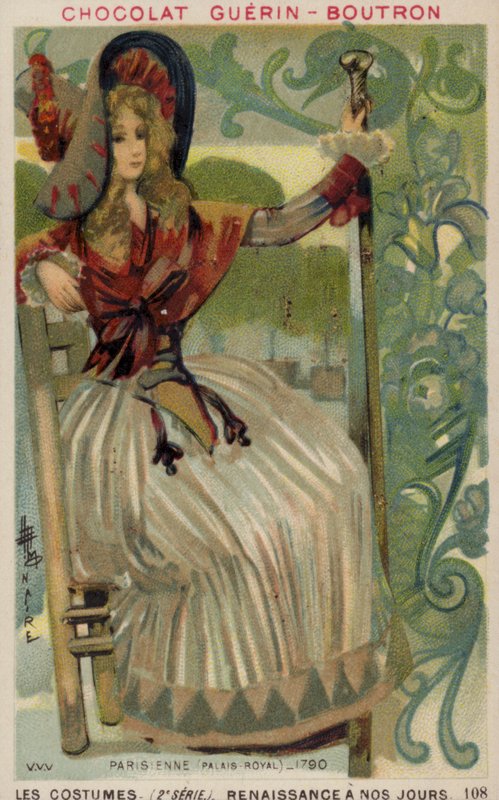 Mujer parisina, Palais Royal, 1790 de French School