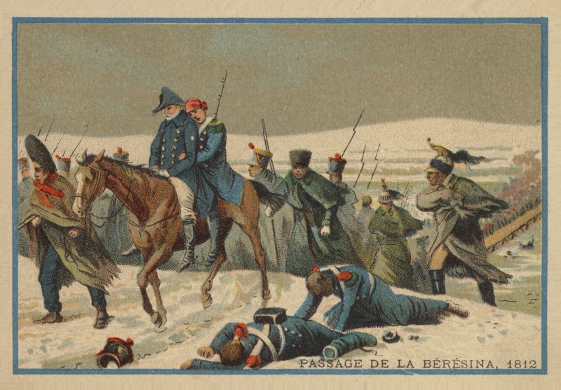 Paso del Berezina en 1812 de French School