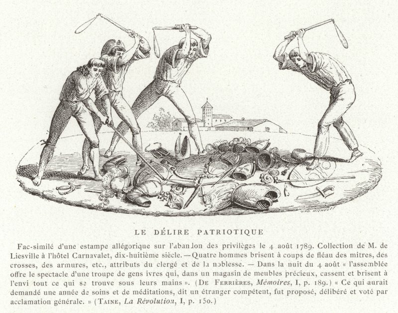 Delirio Patriótico, Revolución Francesa, agosto de 1789 de French School