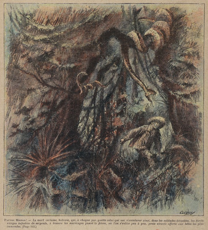 Pauvre Mignon de Edmond Ladoucette (litografía en color) de French School