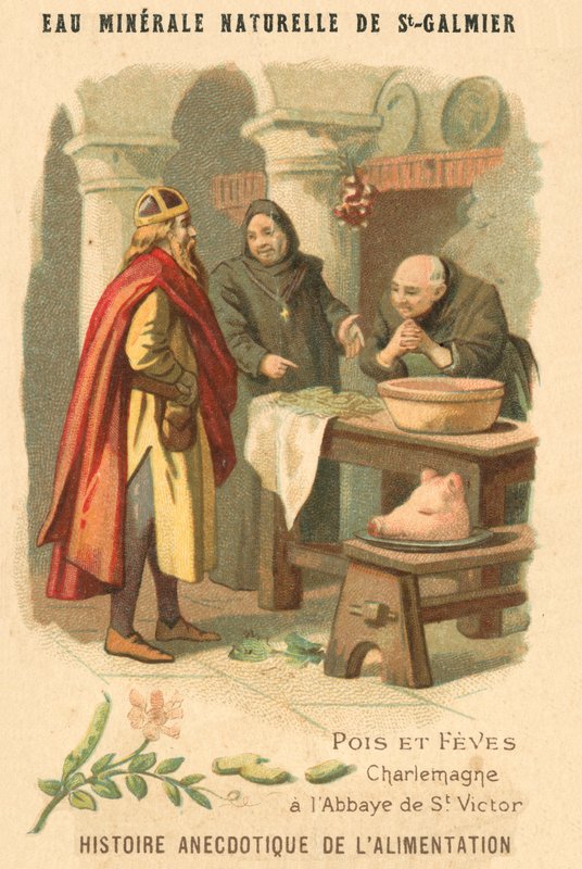 Guisantes y frijoles: Carlomagno en la Abadía de San Víctor de French School