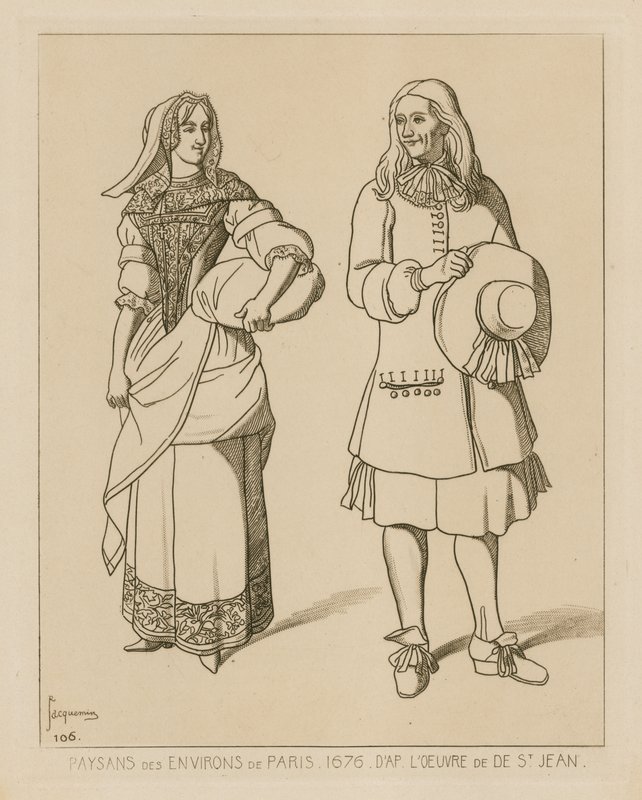 Campesinos en las cercanías de París, 1676 de French School