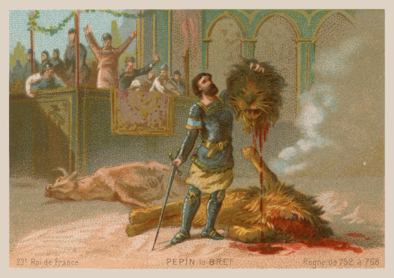 Pepino el Breve, Rey de Francia (gobernó de 752-768) de French School