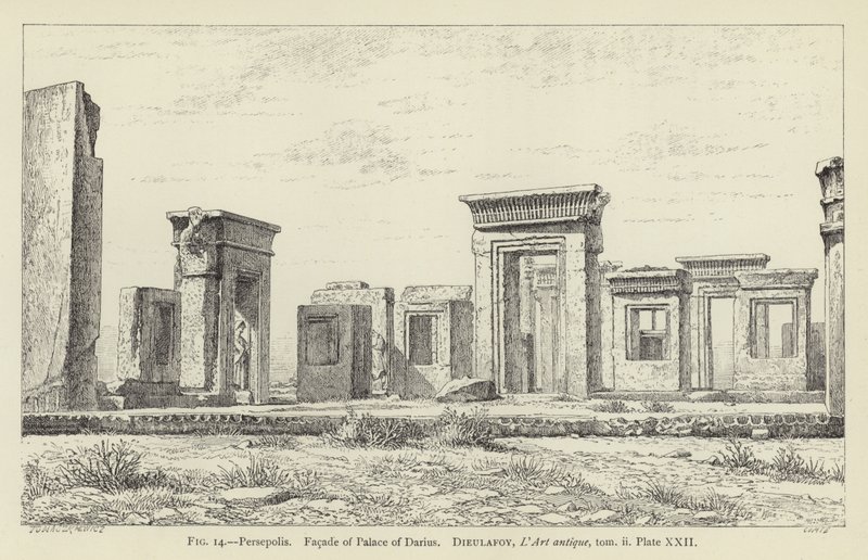 Persépolis, Fachada del Palacio de Darío de French School