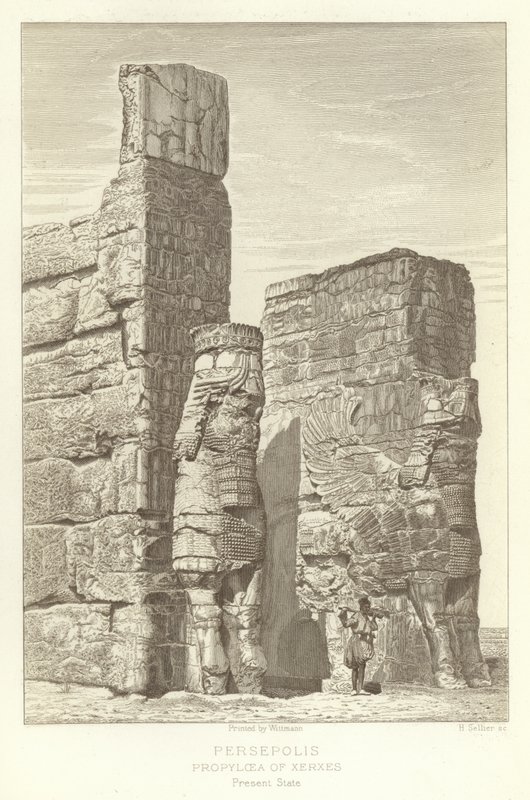 Persépolis, Propíleos de Jerjes, Estado actual de French School