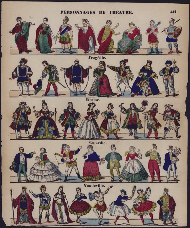 Personajes de teatro de French School