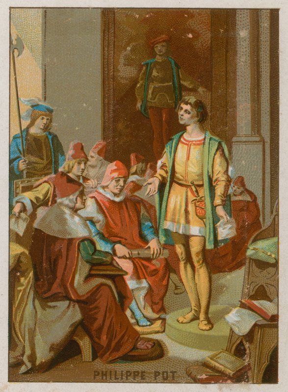 Philippe Pot en la reunión de los Estados Generales en Tours de French School