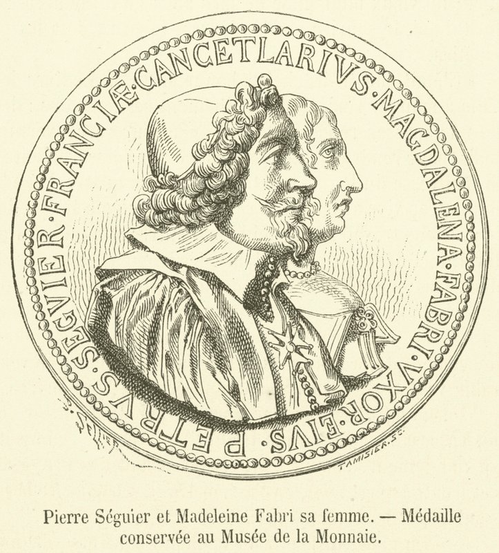 Pierre Seguier y Madeleine Fabri su esposa, Medalla conservada en el Museo de la Moneda de French School