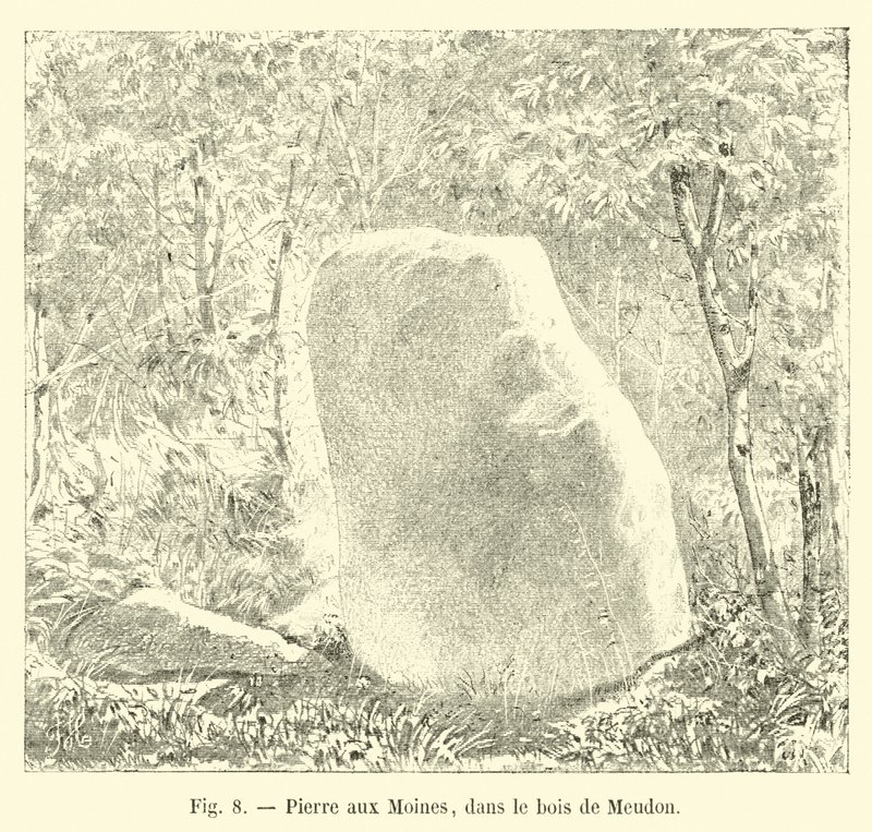 Pierre aux Moines, en el bosque de Meudon de French School