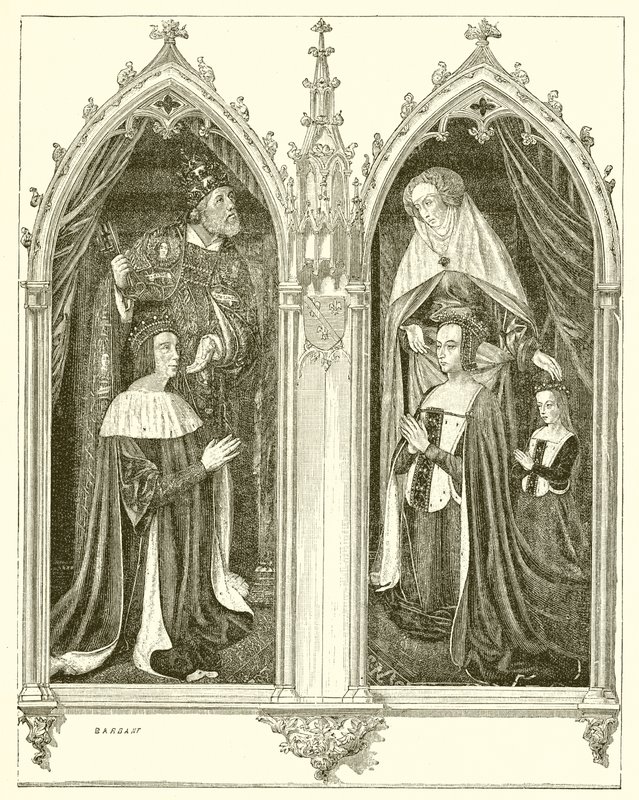 Pierre de Borbón y Ana de Beaujeu, su esposa de French School