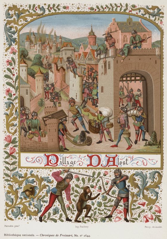 Saqueo DAlost (cromolito) de French School