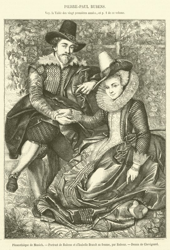 Pinacoteca de Múnich, Retrato de Rubens y de Isabelle Brandt su esposa de French School