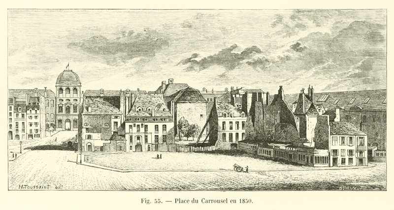 Plaza del Carrusel en 1850 de French School