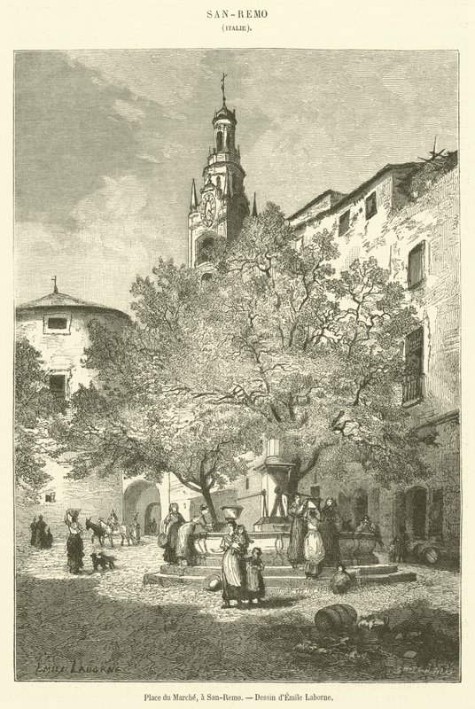 Plaza del Mercado, en San Remo de French School