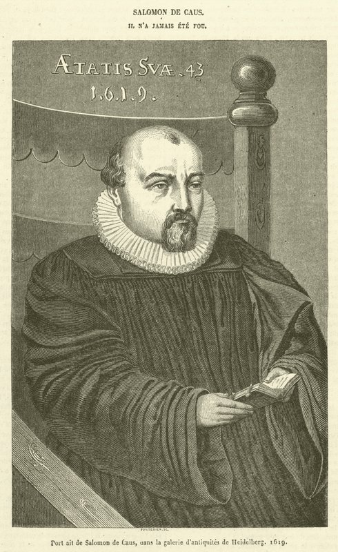 Retrato de Salomon de Caus, en la galería de antigüedades de Heidelberg de French School