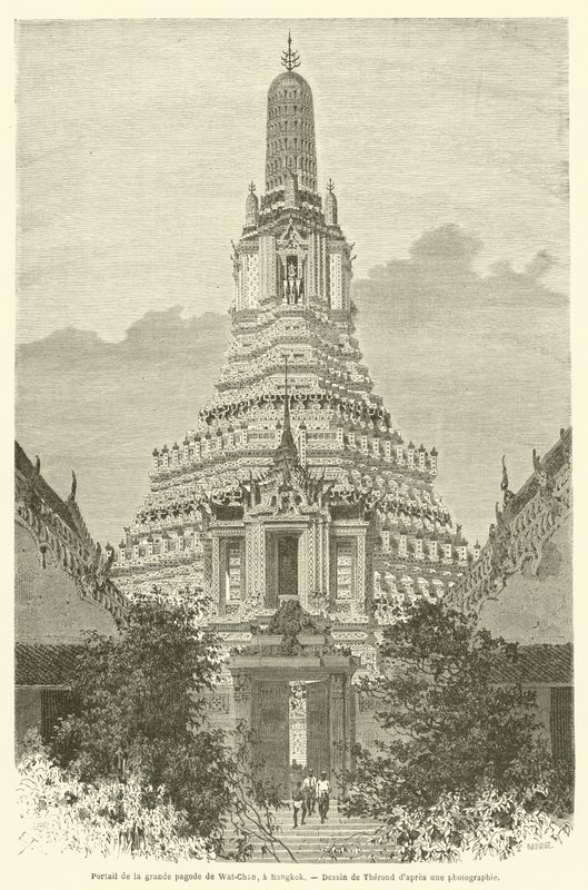 Portal de la gran pagoda de Wat-Chan, en Bangkok de French School