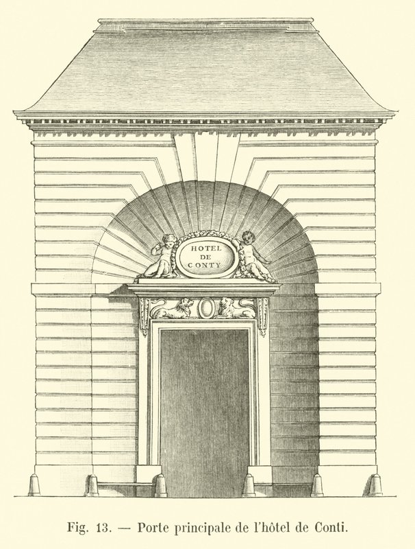 Puerta principal del hotel de Conti de French School