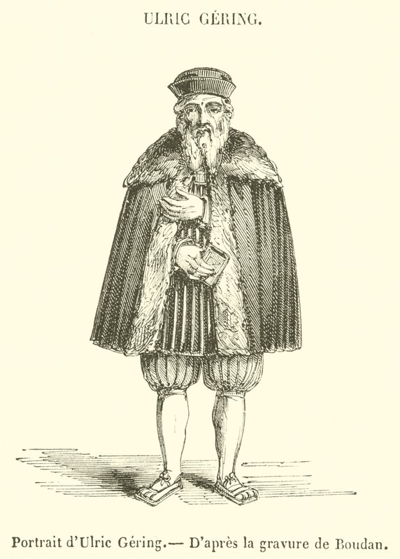 Retrato de Ulric Gering (grabado) de French School