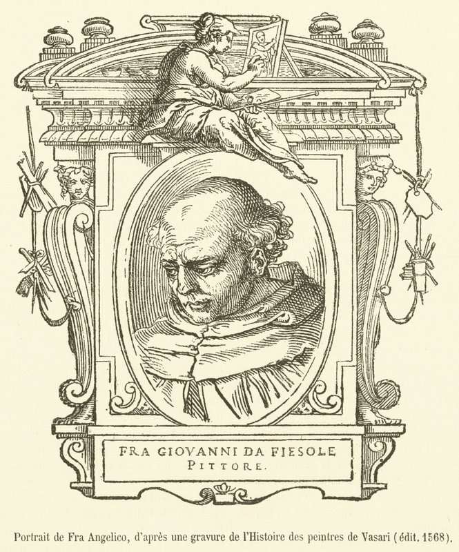 Retrato de Fra Angelico (grabado) de French School
