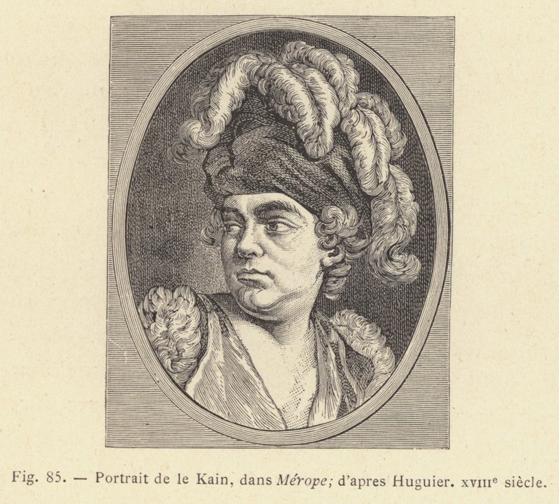 Retrato de Le Kain, en Merope, según Huguier, siglo XVIII de French School