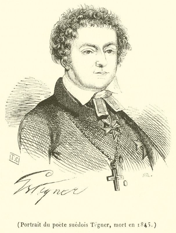 Retrato del poeta sueco Tegner, muerto en 1845 de French School