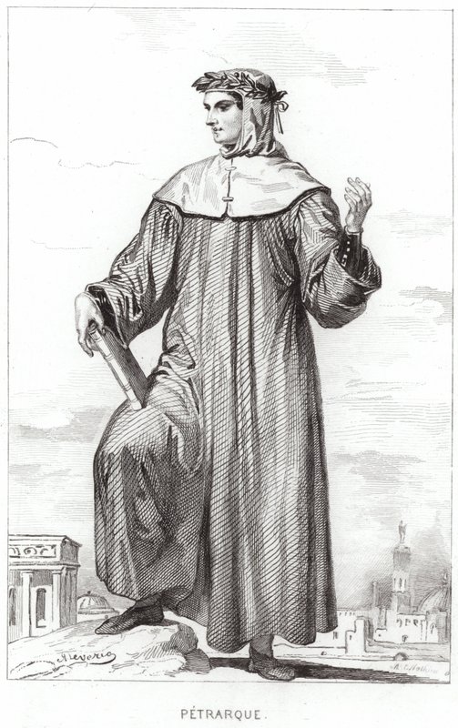 Retrato de Francesco Petrarca de French School