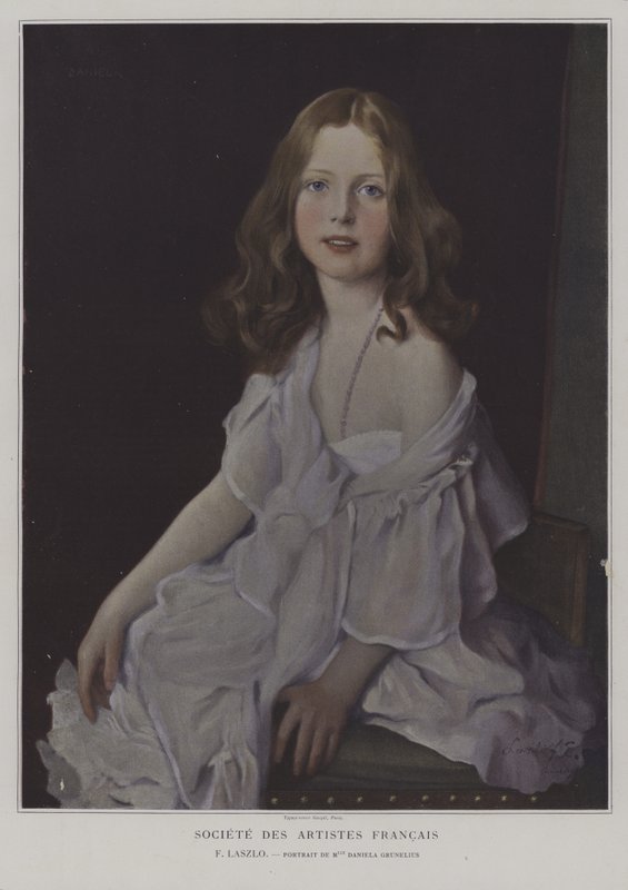 Retrato de Mademoiselle Daniela Grunelius de French School