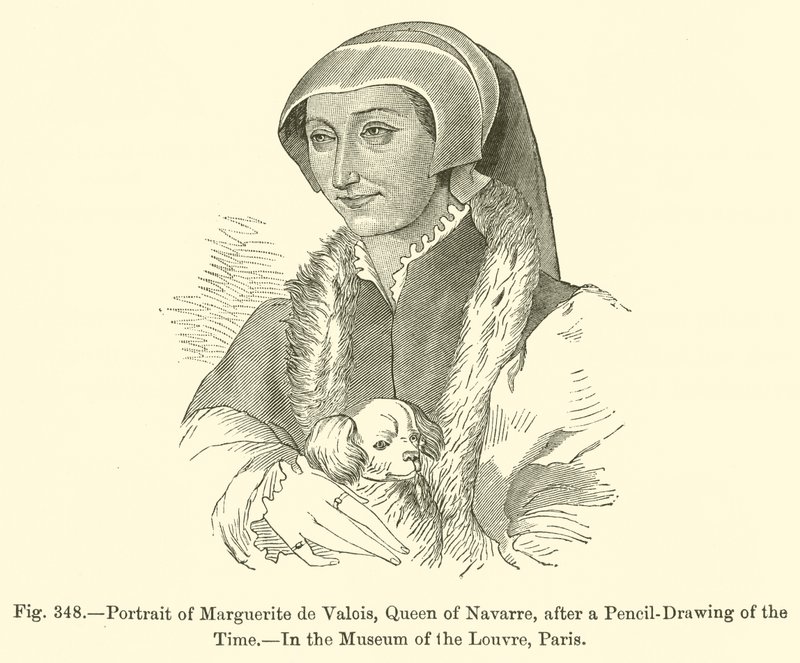 Retrato de Margarita de Valois, Reina de Navarra (grabado) de French School