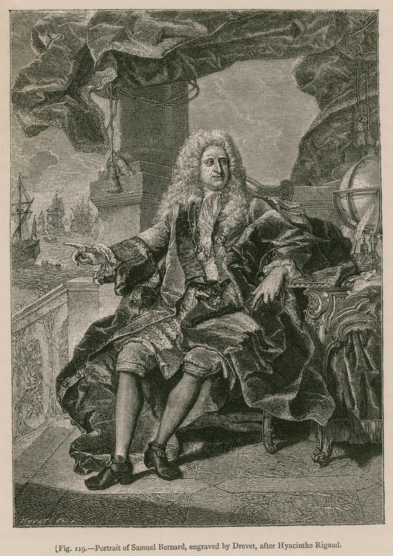 Retrato de Samuel Bernard, grabado por Drevet, después de Hyacinthe Rigaud de French School