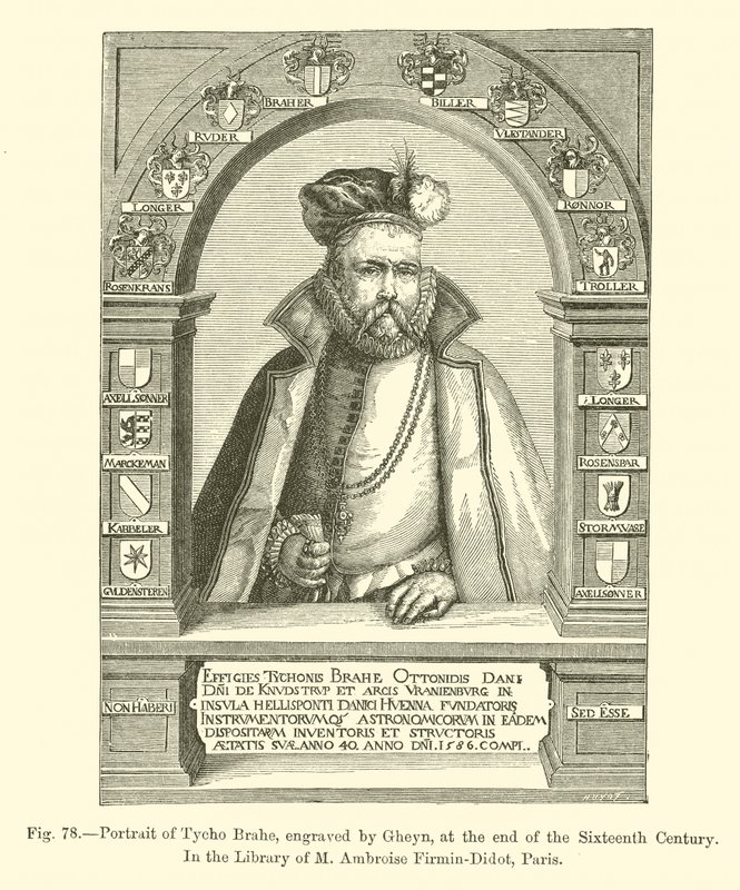 Retrato de Tycho Brahe, grabado por Gheyn, a finales del siglo XVI de French School