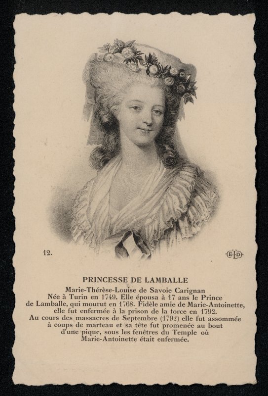 Princesa De Lamballe de French School