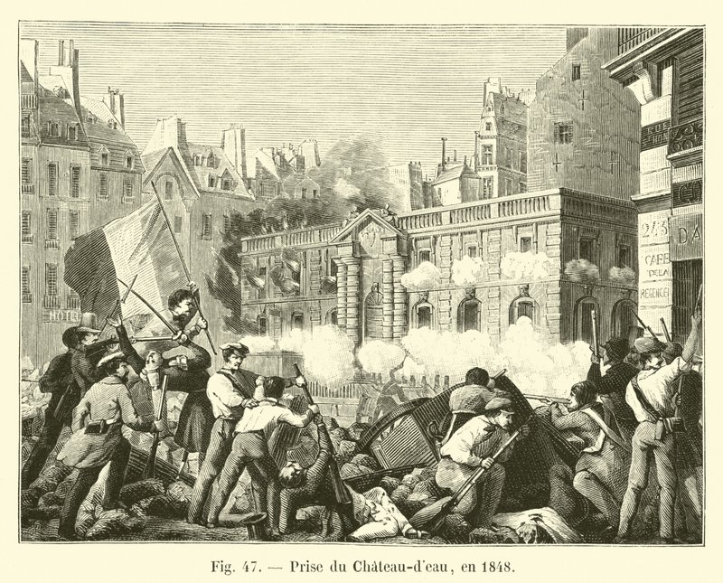 Toma del Castillo de Agua, en 1848 de French School