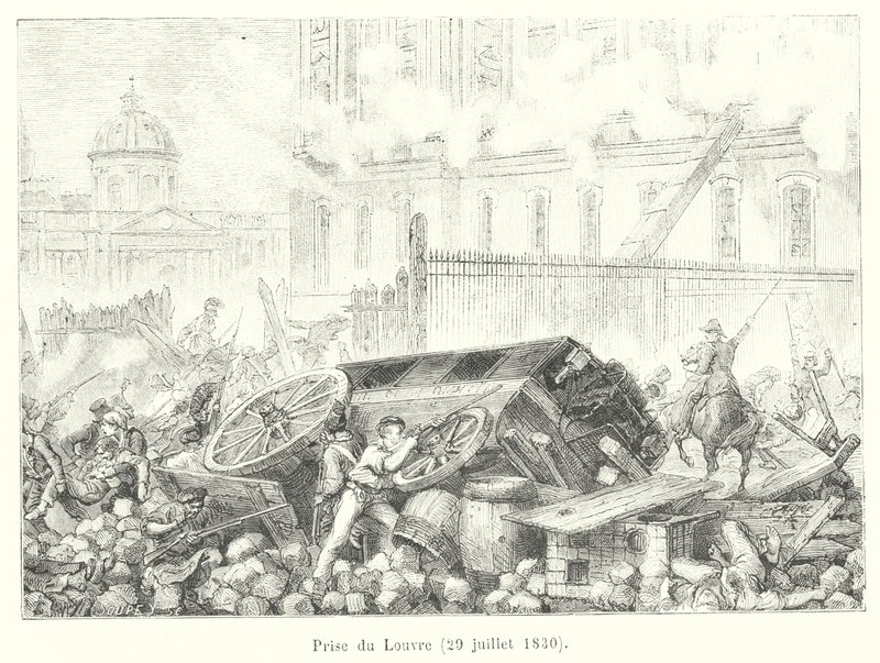 Toma del Louvre, 29 de julio de 1830 de French School